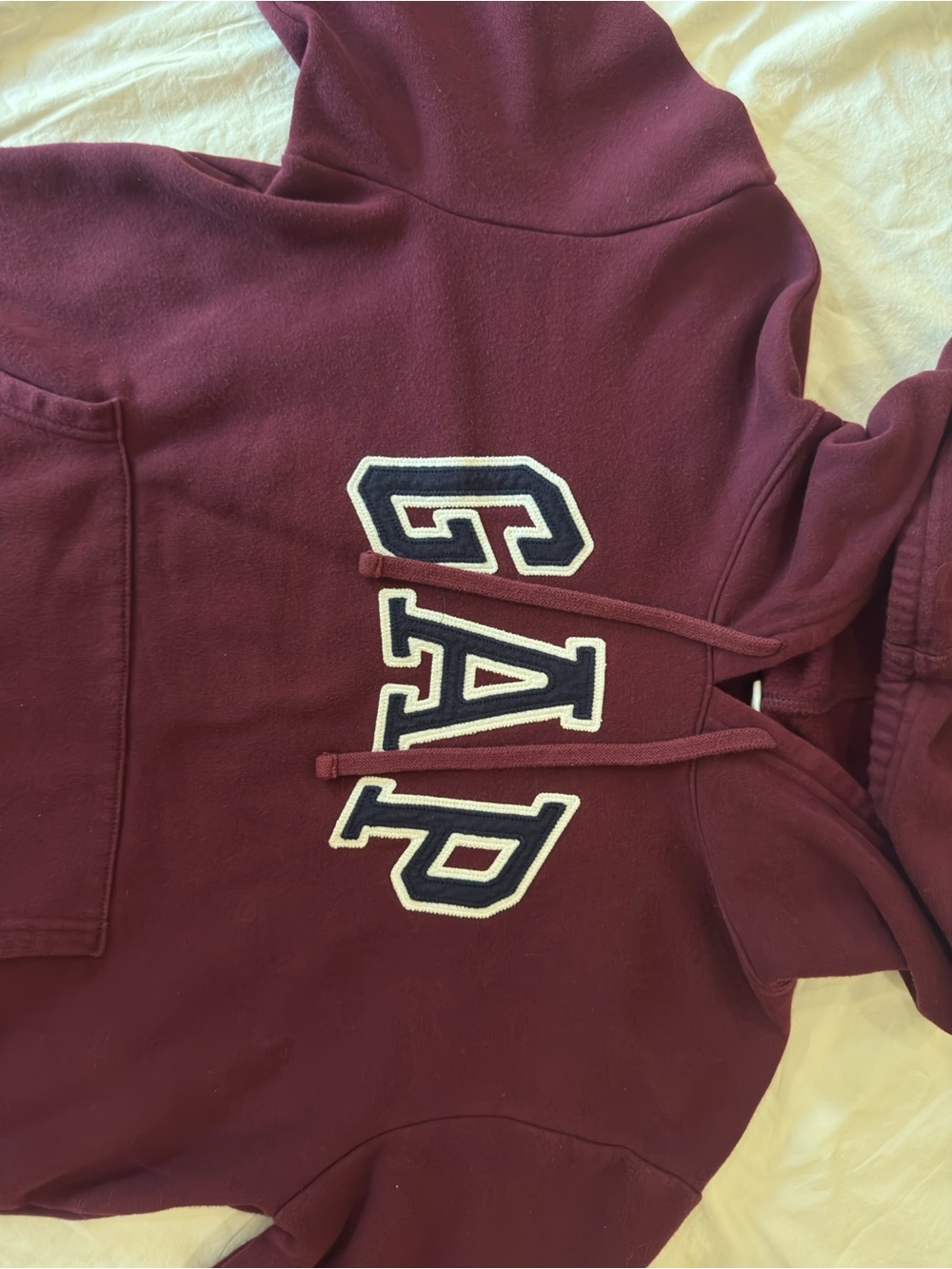 GAP Burgundy Logo Hooded Sweatshirt
